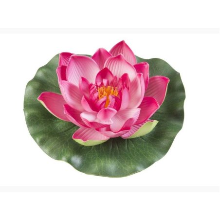 Floare de lotus culoare fucsia plutitoare 17 cm (123587) - fish-farm.ro