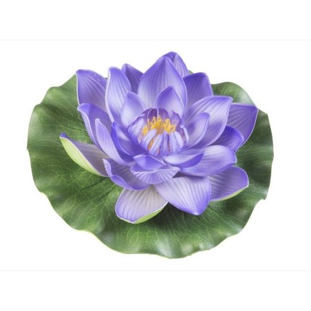 Floare de nufăr violet plutitoare 17 cm (123589) - fish-farm.ro