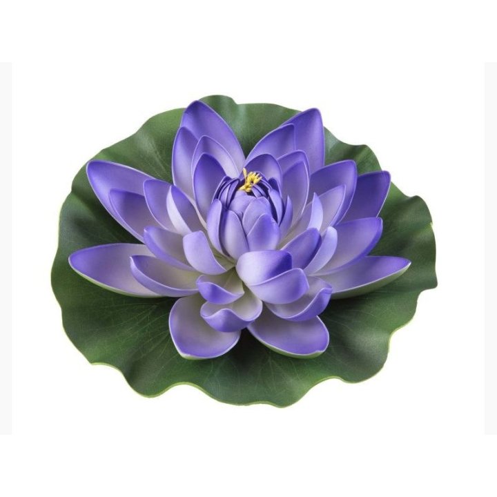 Floare de nufăr violet plutitoare 28 cm (123593)  - fish-farm.ro