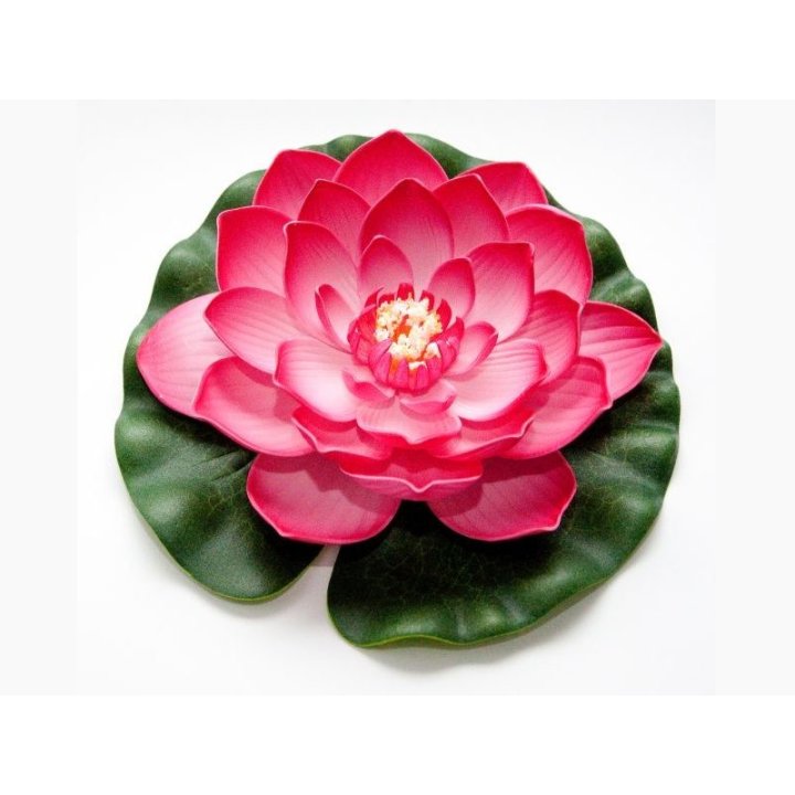 Floare de lotus culoare fucsia plutitoare 20 cm (123668)- fish-farm.ro
