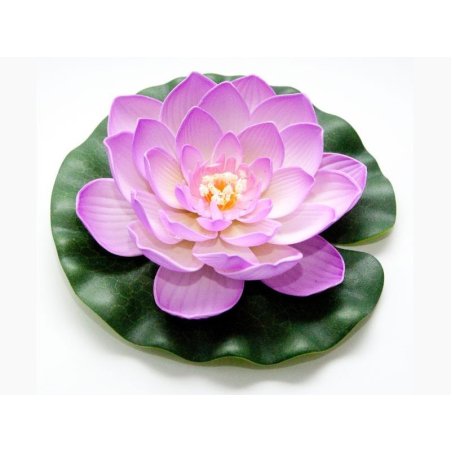Lótus virág pink színű úszó 20 cm (123669)