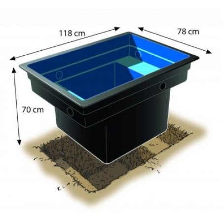 Bazin prefabricat de plastic QUADRA C1 520L