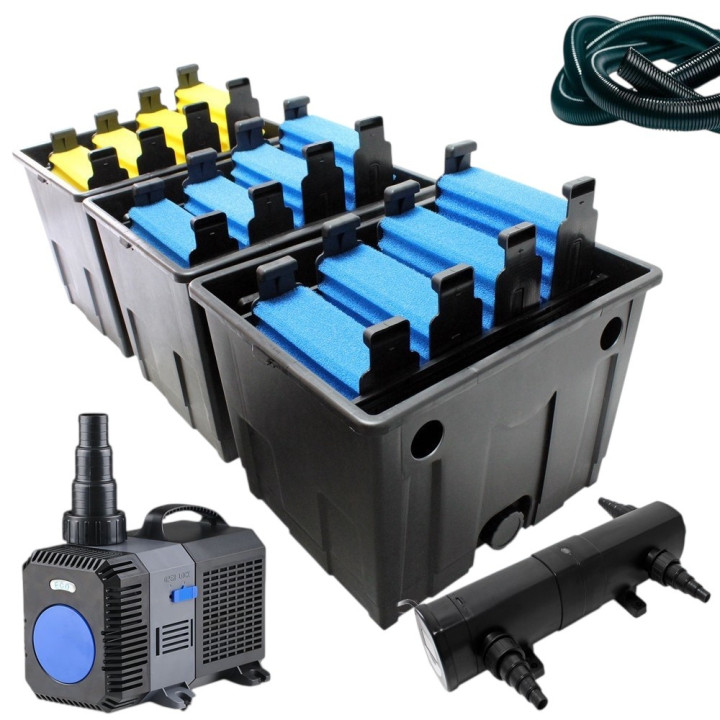 Filtru gravitational CBF-350C cu lampa CUV-236 si Pompa CTP 5800, 4m DN32mm furtun