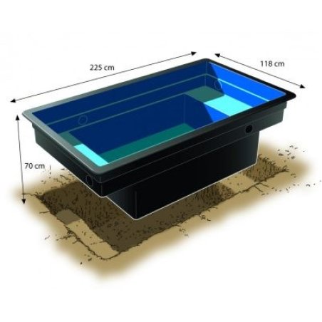 Bazin prefabricat de plastic QUADRA C2 1500 L