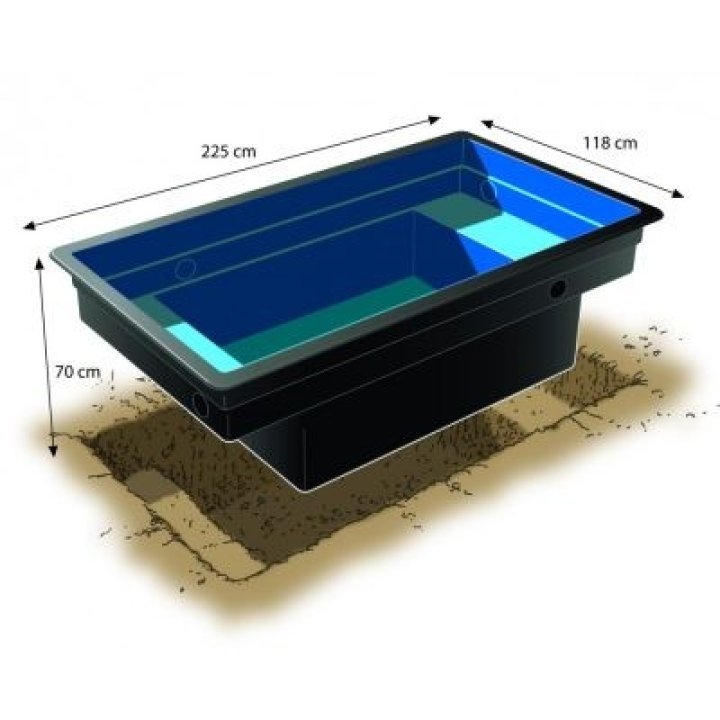 Bazin prefabricat de plastic QUADRA C2 1500 L