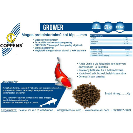 Hrana Coppens Grower cu proteine 6 mm ( 15 kg )