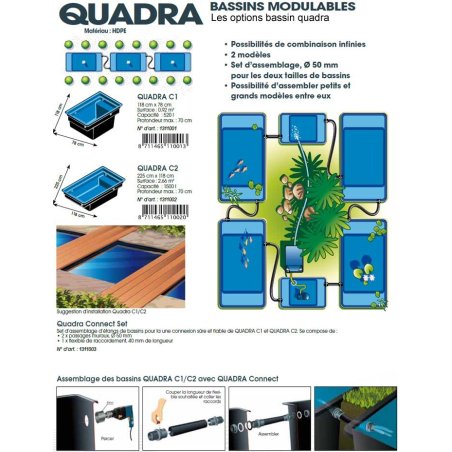 Bazin prefabricat de plastic QUADRA C3 365 L