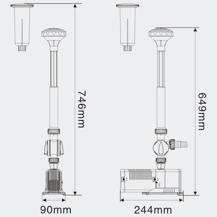 Pompa CHJ-2503 pentru fantani arteziene 2500l/h (45W)