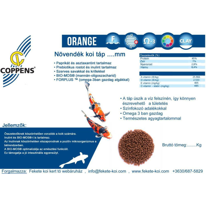 Hrana Coppens Orange puieti 3 mm ( 0 , 5 kg )