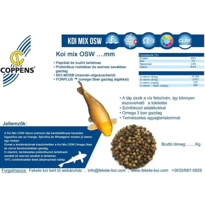Hrana Coppens Koi  Mix OSW 3 mm  ( 2 kg )