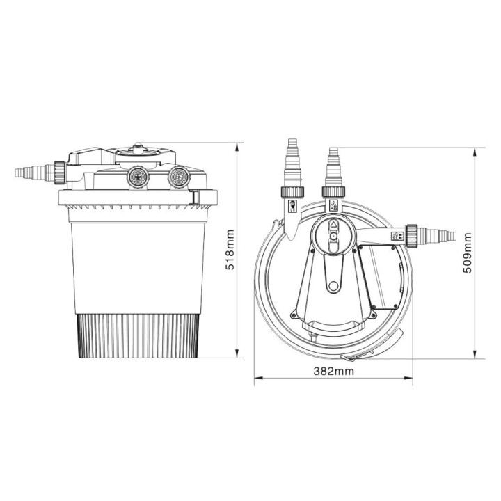 Filtru iaz sub presiune CPA 10000 (12 000) cu lampa UVC 11W