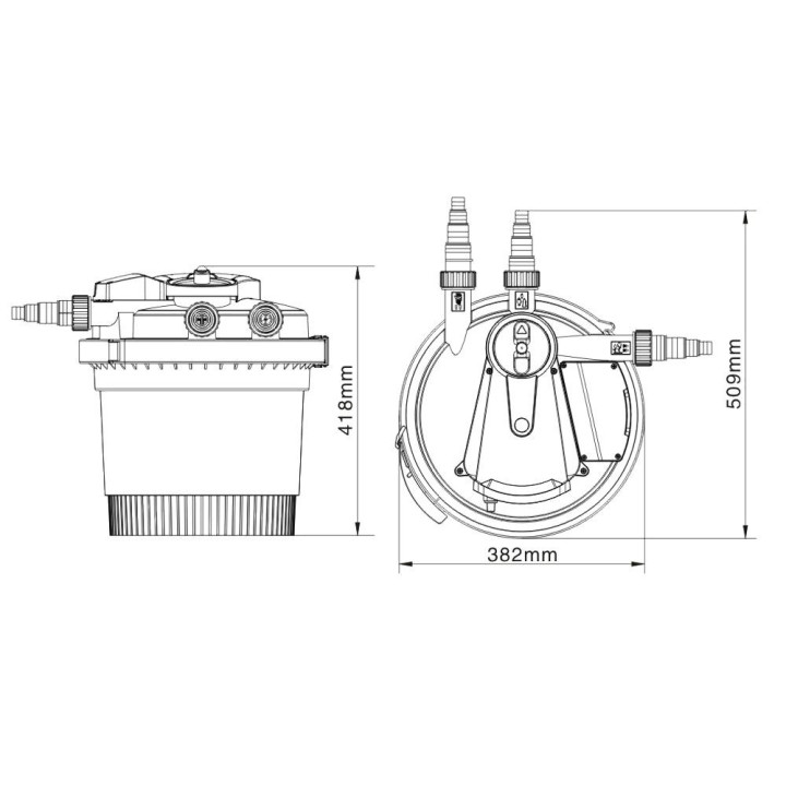 Filtru iaz sub presiune CPA 5000 (8 000) cu lampa UVC 11W