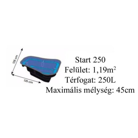 Bazin prefabricat de plastic 250 L