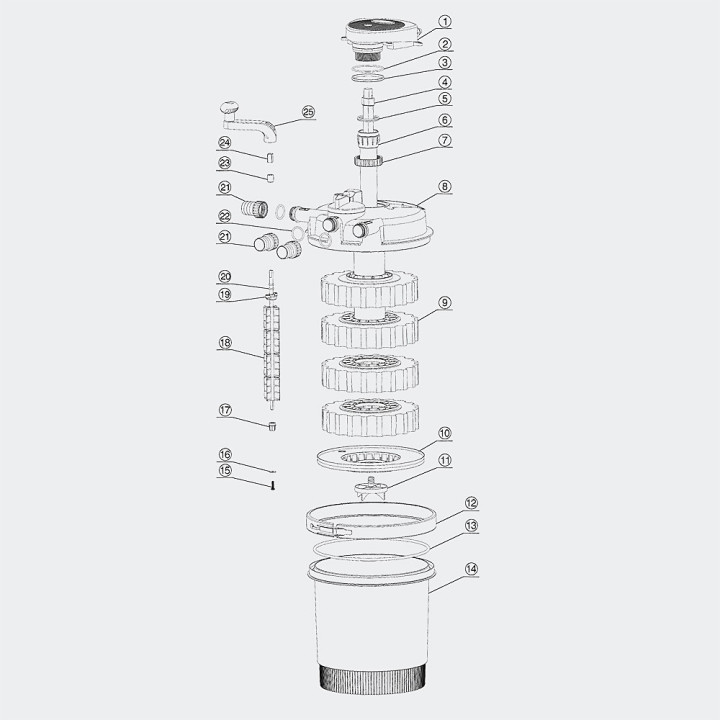 Filtru iaz sub presiune CPF 2500 (6 000) cu lampa UVC 11W