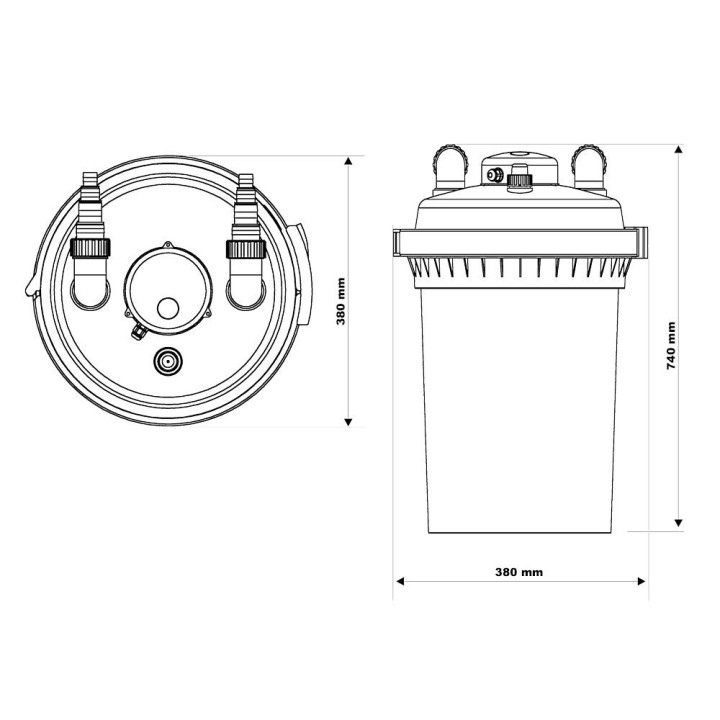 Filtru iaz sub presiune CPF 500 (15 000) cu lampa UVC 18W