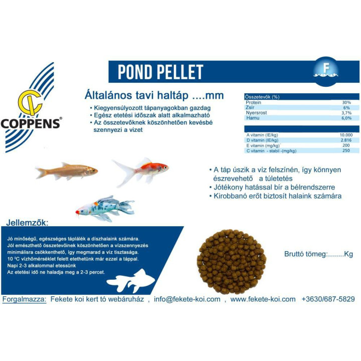 Hrana Coppens Pond Pellet 6 mm ( 2 kg )