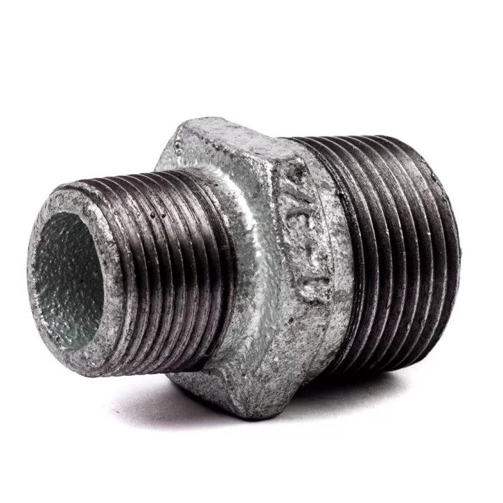 Niplu redus din fonta zincata 1"- 3/4" FE-FE - niplu, zincata