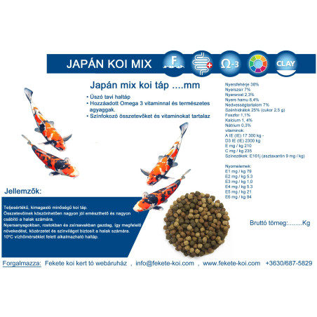 Koi Food Japonez Mix japonez plutitor 6 mm ( 2 kg )