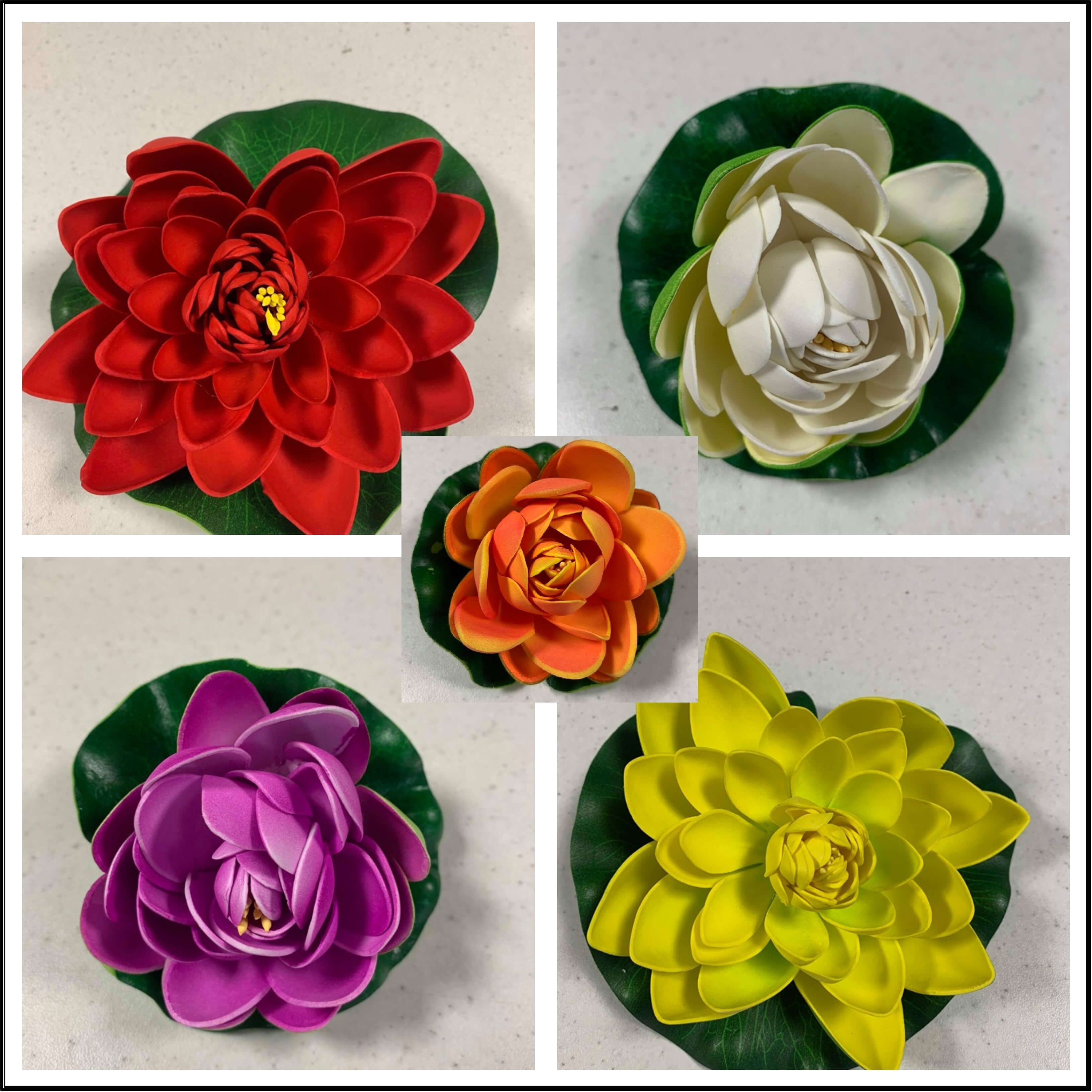 Nuferi decorative de plastic